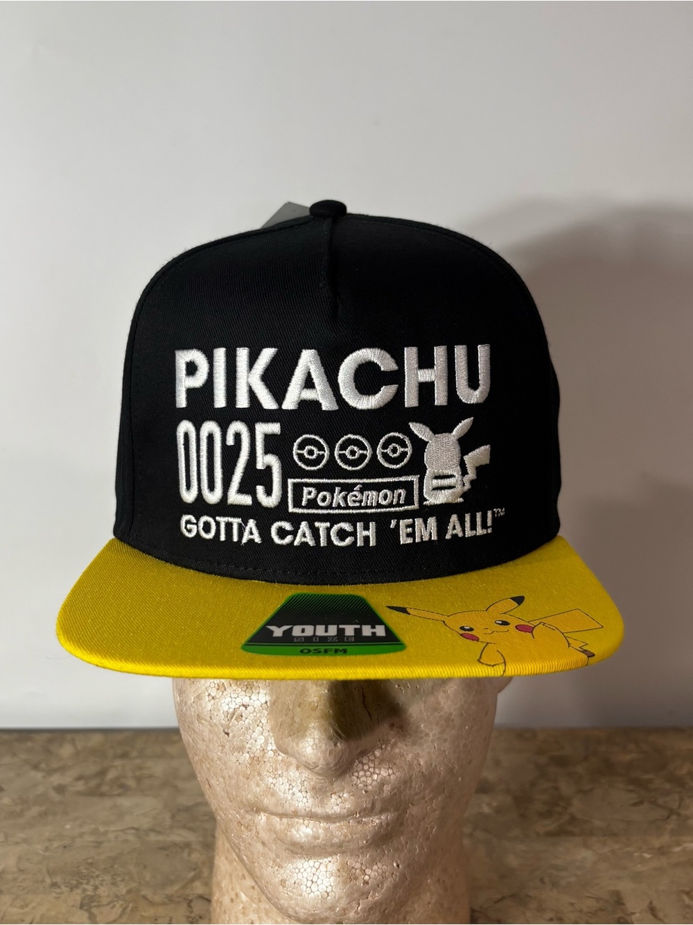 Boys Pokèmon Pikachu Snapback Cap Hat Pokemon Youth One Size